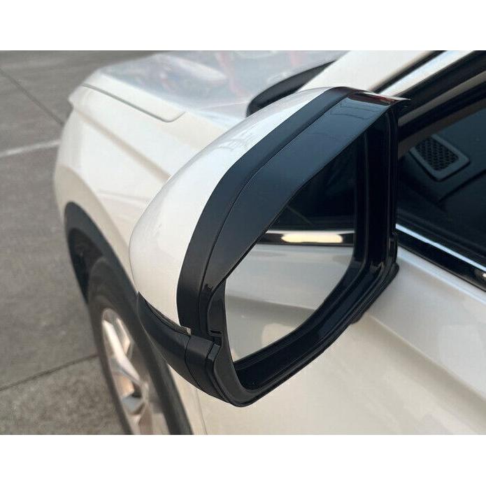 Rear View Mirror Rain Eyebrow Strip 2* For Honda CR-V CRV 2023-2024 Bright Black