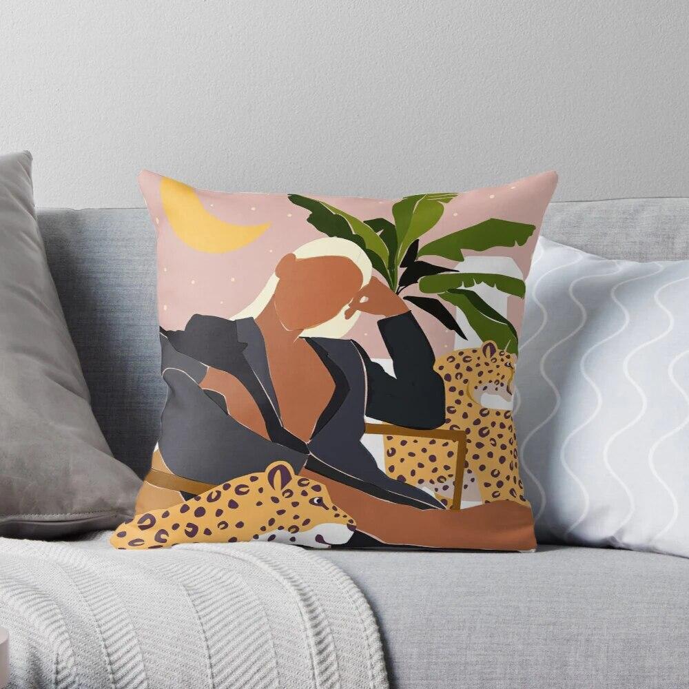 Schwarz und Weiß Schlafzimmer Wohnzimmer Schlafsofa Tiermuster Dekoration Zuhause Kissenbezug Kissenbezug