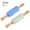 Silicone Rolling Pins for Baking 23.5cm x 4.2cm Light Green & Blue