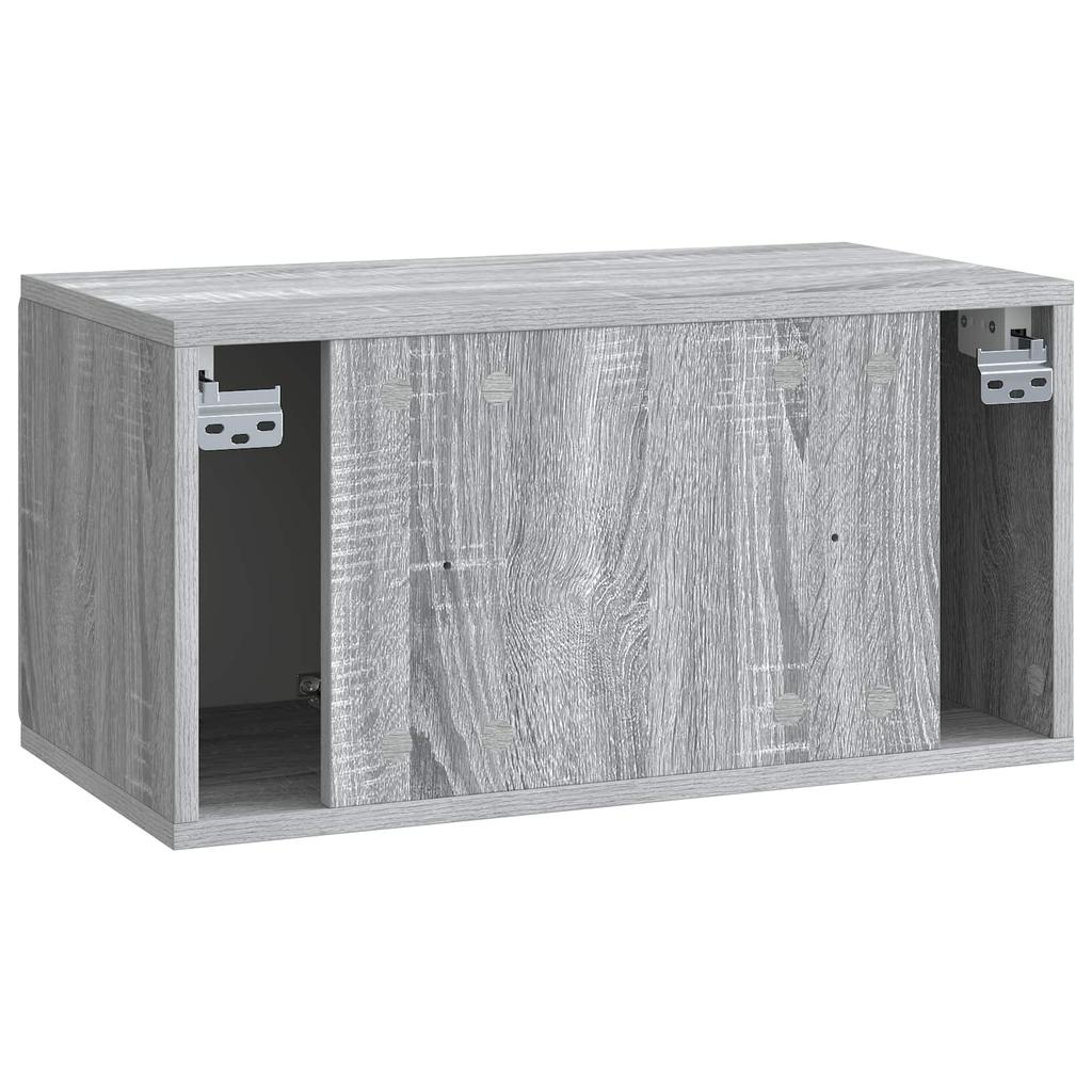 Wall Mounted TV Cabinet Grey Sonoma 59.5 X 31 X 30 Cm
