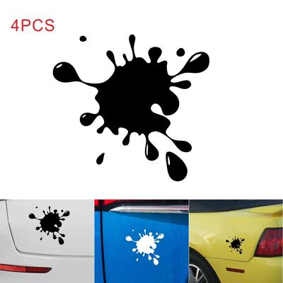 4 peças Adesivo Engraçado para Carro Formato de Gotas d'água Decalque de Vinil Adesivos para Carro Auto Para Para-choque Janela Decorações de Carro