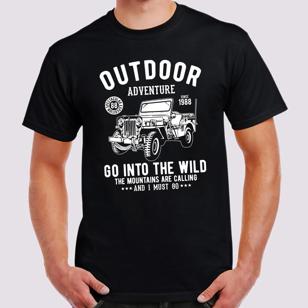 Outdoor-Abenteuer Off-Road 4x4 Retro-Stil Bedrucktes T-Shirt Größe S - 5XL