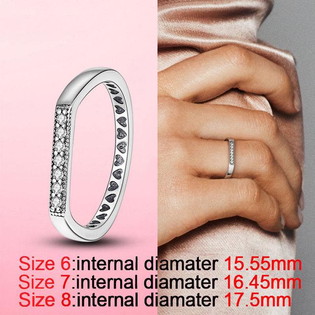 925 Silver Stackable Infinite Heart Daisy Flower Ring for Women Original Silver 925 Rings Brand Jewelry Gift