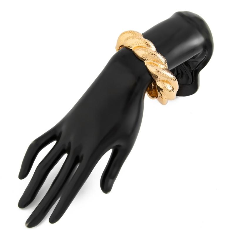 Hip Hop Irregular Spring Bangles Punk Wide Cuff Geometric Bracelets Party Jewelry Alloy Texture for Women and Men