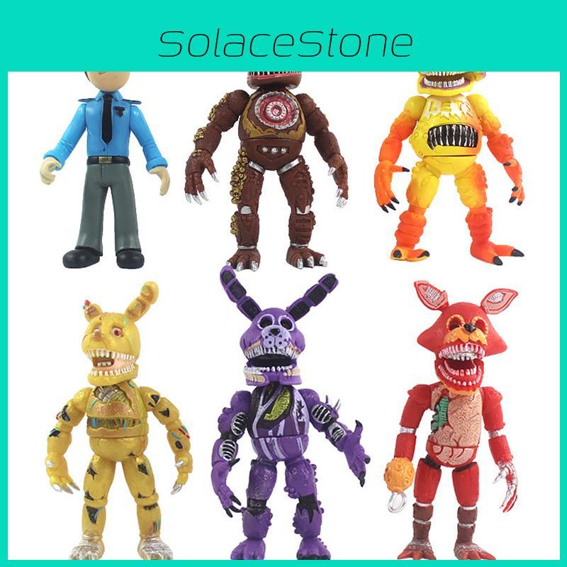 Vibrant 6pcs Fnaf Five Nights At Freddy's Light Up Action Figures For Kids
