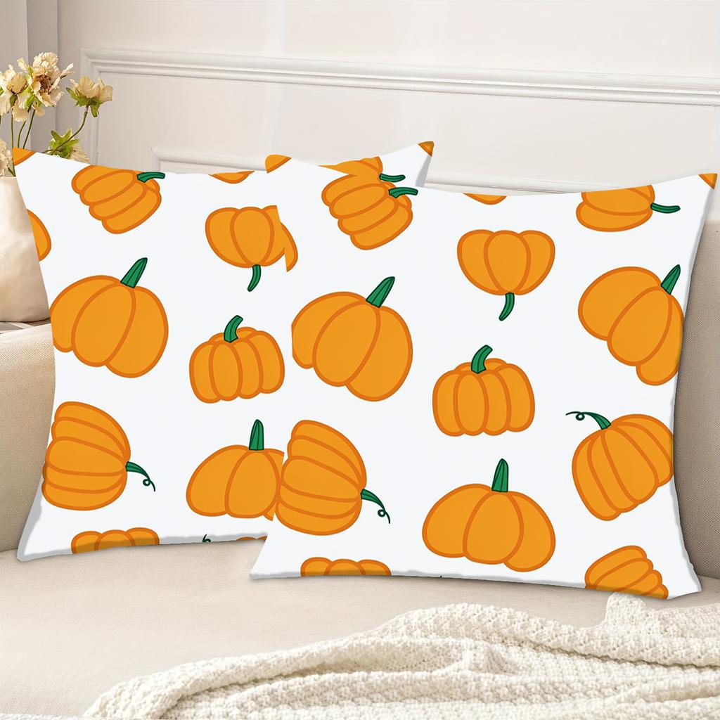 1ks povlak na polštář s potiskem dýní, polyester, bytový dekor, povlak na polštář do auta, potah na polštář na pohovku, bytový dekor 45x45cm