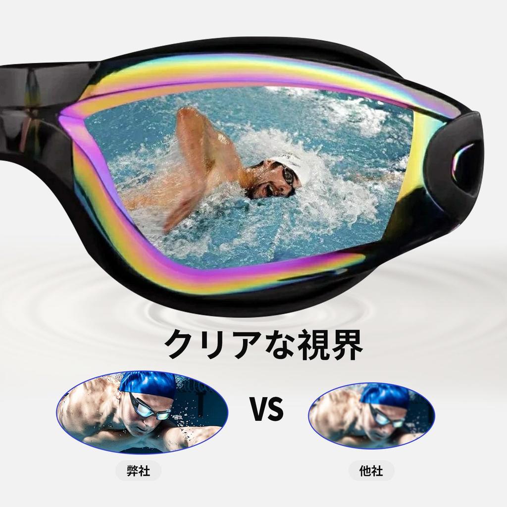 Being Professional Swimming Goggles with UV Protection and Watertight Protection for Men and Soft Silicone Nose Wide Field of Underwater Goggles