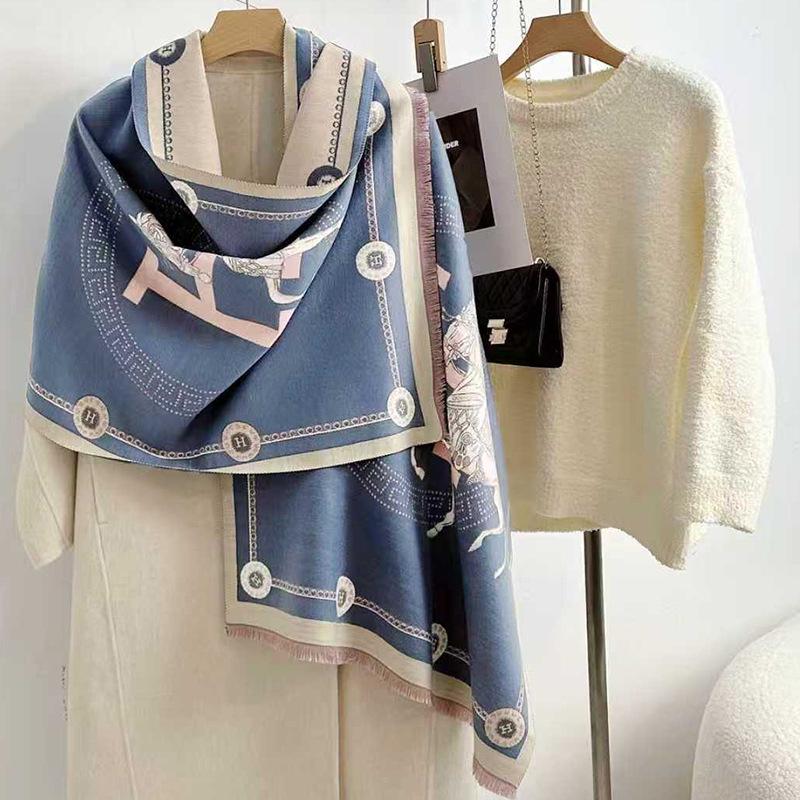 Women's Korean Style Cashew-Patterned Winter Scarf Shawl