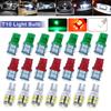 10pcs Car Interior Reading Light T10 3528 20SMD W5W 12V LED Bulbs Car Signal Indicator Lamp Car Lights Universal Accessories