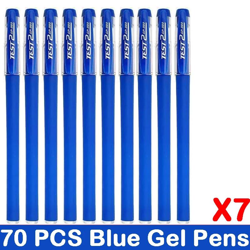 10/100 PCS Roise Retractable Gel Pens Set Black/Red/Blue Ink Ballpoint for Writing Refills Office School Supplies Stationery
