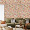 Wallpaper Small Flowers Beige and Green for Living Room and Bedroom 50x1000