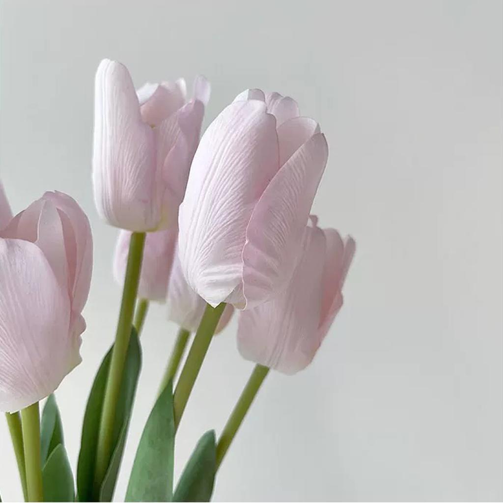 3pcs Realistic Artificial Tulips Flowers Real Touch Artificial Tulips Bouquet Spring Decoration Flowers DIY Wedding Bouquet