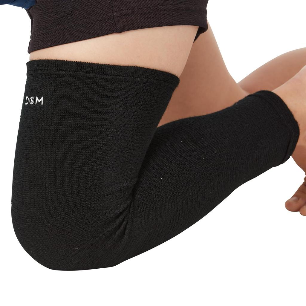 Knee Support for 1 Made in Free Size Super Long for and JVA Dance [D&M] Volleyball, Long, Black, Ambidextrous, Piece, Japan, #896, Knee, Thigh, Calf,