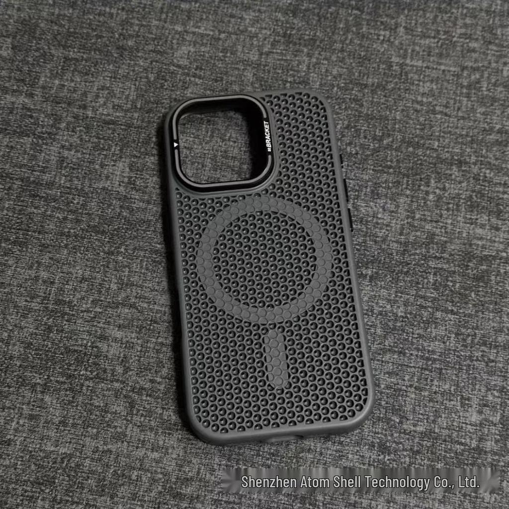 iPhone 17 Pro Max Magnetic Honeycomb Lens Holder Anti-drop Case