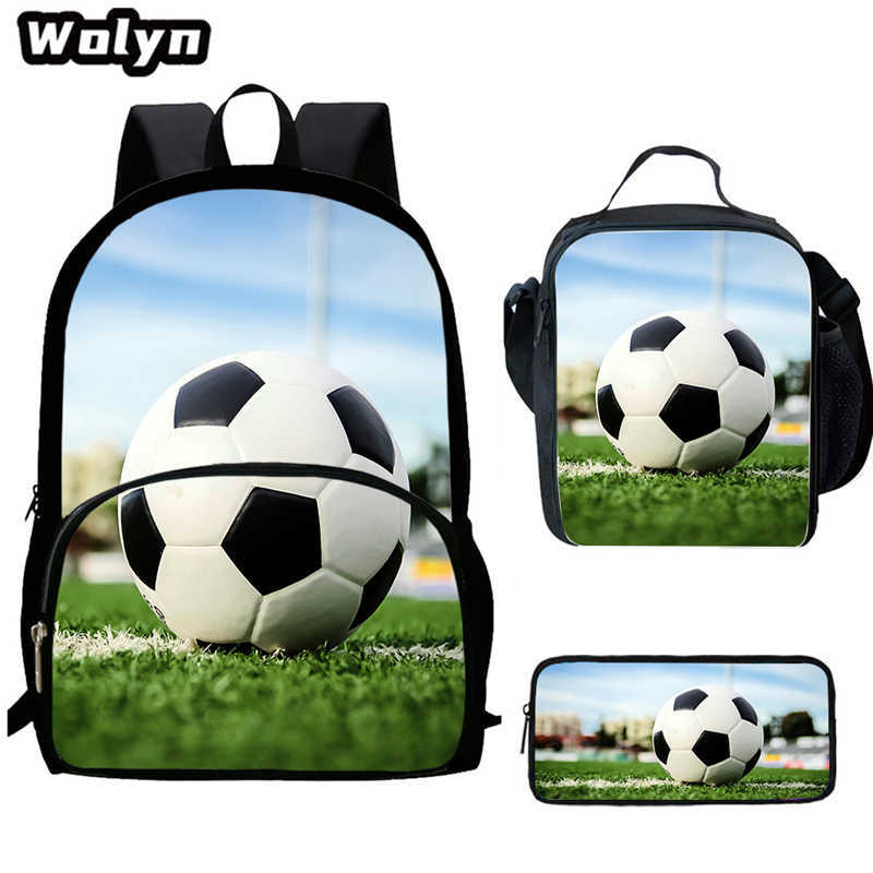 Football School Bag High Definition Waterproof Printing Multi-Functional Load Reduction Ridge Backpack