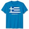 Gescheurde Griekse Vlag Unisex T-shirt Griekse Trots Verweerd Ontwerp Grafische Tee