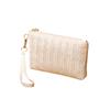 Medium Length Straw Woven Handbag Woven Mobile Phone Zero Wallet