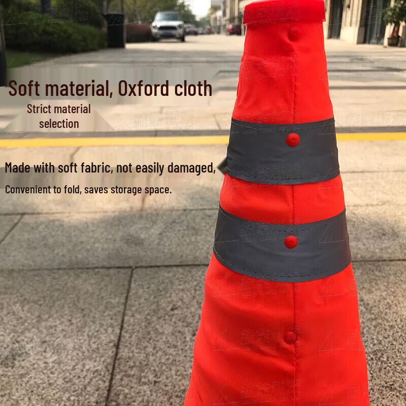 Foldable Reflective Safety Cones & Warning Signs with LED Light