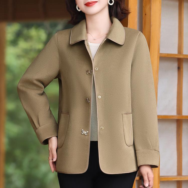 

Women s New Western Style Middle-aged and Elderly People s Temperament In Spring and Autumn Is Slim, and The Jacket Has Short Clothes. 5XL