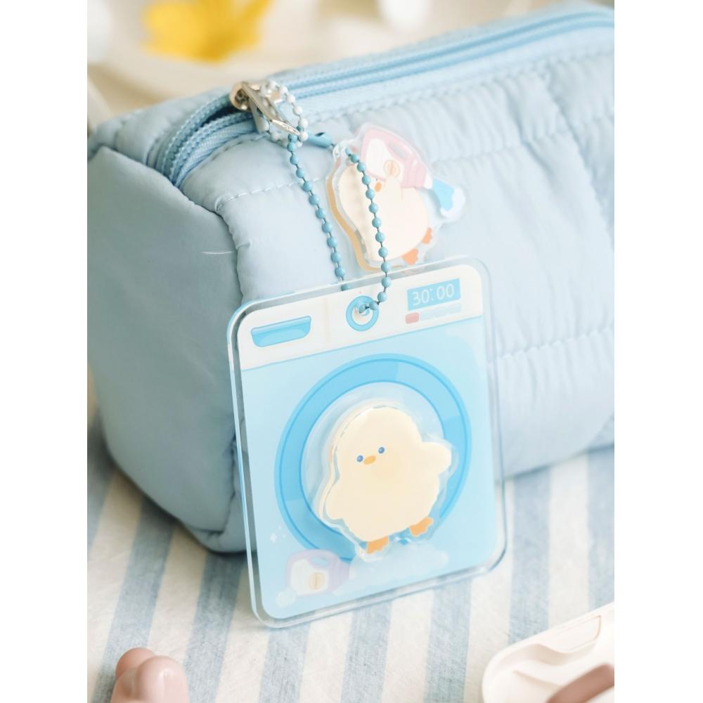 Daiso SpRing Refurbished Round And Round Washing Machine Key Ring Basic