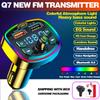 Car Bluetooth 5.0 Charger FM Transmitter PD 18W Type-C Dual USB 3.1A Colorful Ambient Light  Socket MP3 Music Player