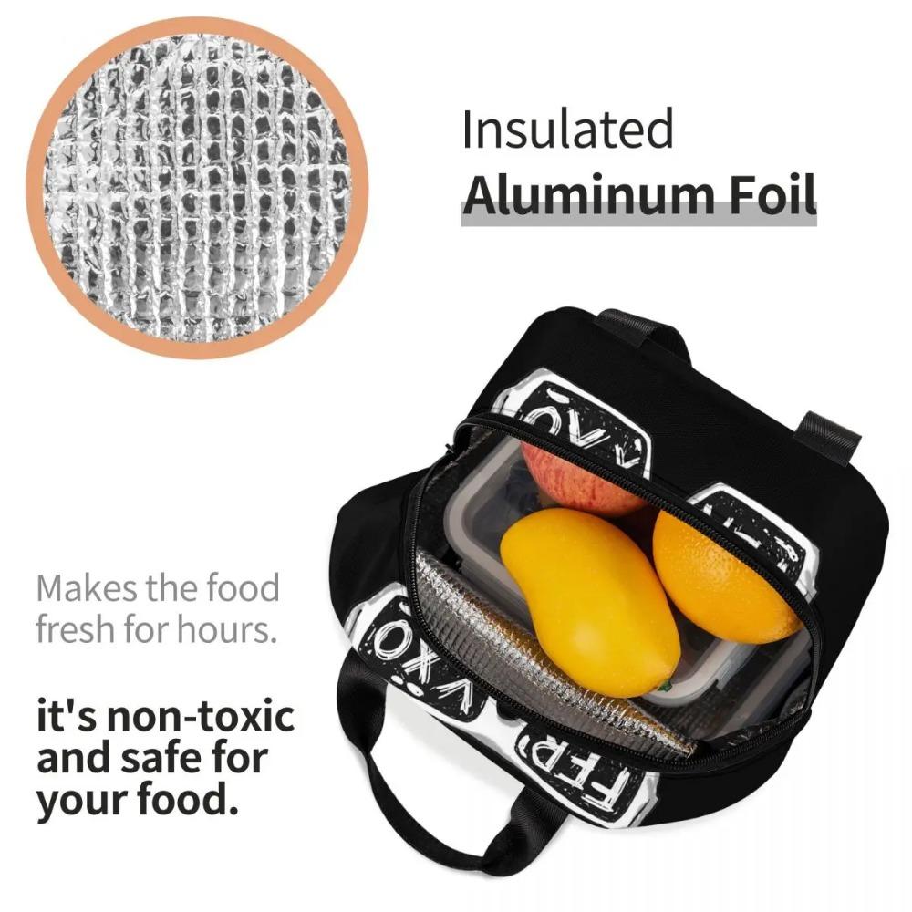 Ferxxo Glasses - Feid Logo Classic Sticker Insulated Lunch Bag for Kids School Cooler Thermal Food Box Tote Portable