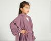 Yiduo Duo Girls' Wavy Lantern Sleeve Pleated Cardigan Dress - YT1023
