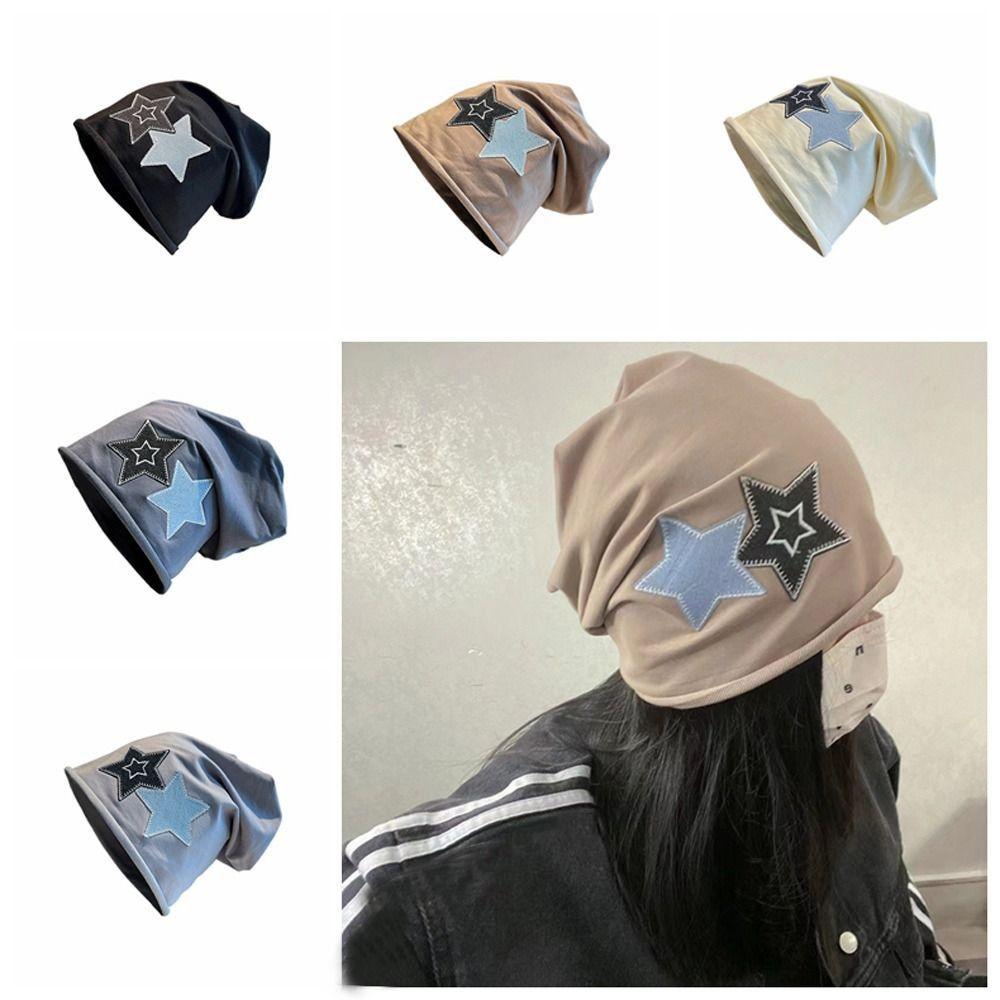 

Embroidery Pullover Cap Pentagram Star Skullies Beanies Elegant Outdoor