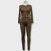 Women's Lace-Up Buckle Long Sleeve Jumpsuit