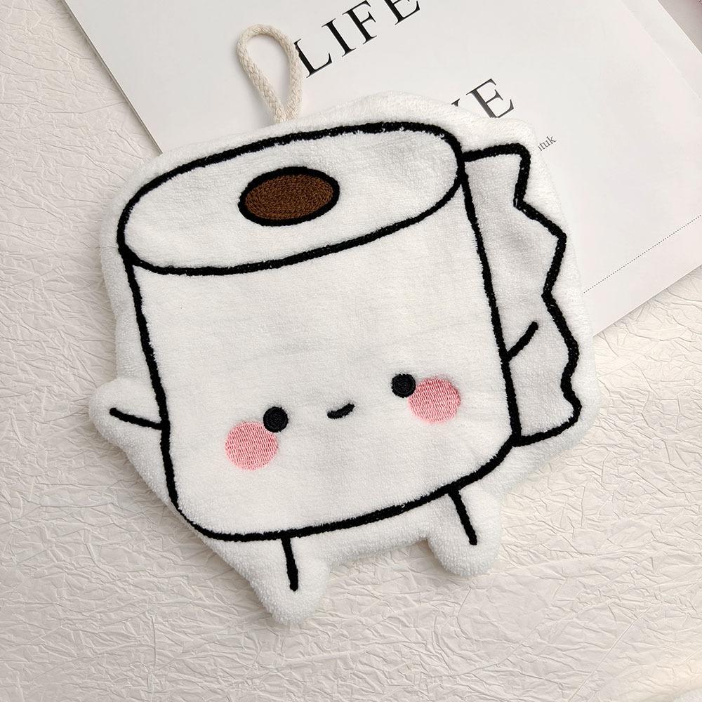 

Soft Cartoon Hand Towel Wall-Mounted Double-Layer Thickened Coral Fleece Towel Super Water Absorbent Quick Drying Cotton Towel