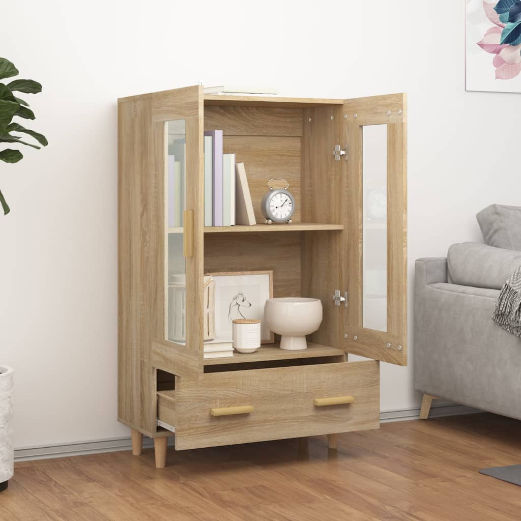 Vidaxl Wysoka Szafka, Dąb Sonoma 70X31X115 Cm, Materiał Drewnopochodny