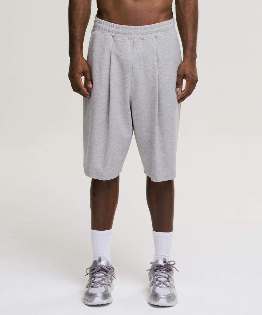 Leijibi One-Pleat Giant Fit Fresh Bermuda Pants M Melange Grey