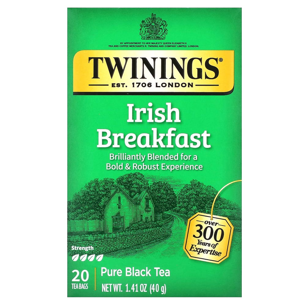 Twinings Pure Irish Breakfast Black Tea, 20 Tea Bags, 40g (1.41oz)