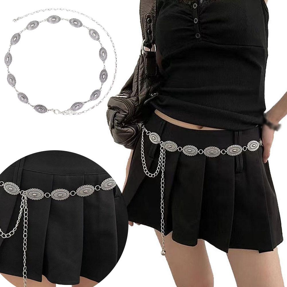 1PCS Ethnic Style Retro Waist Bohemian Versatile Chain Belt Women's Dress High-end Dress With Waistband Chain Accessories