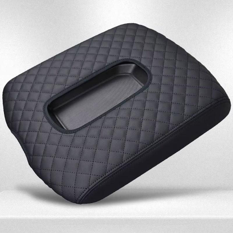 Car Center Console Cover for Chevy Silverado & GMC Sierra 2019-2024 Chevy Tahoe/Suburban center console box Lid Cove Balck