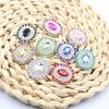 New 10 Pieces 26 * 30mm Oval Flat Bottomed Welded Crystal Color Seam Inlaid Diamond Buttons DIY Clothing Hair Accessories