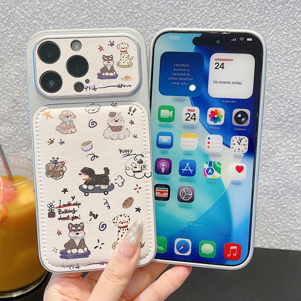 Transform your iPhone 17 Pro Max with our cute cartoon dog case, featuring a skin-like texture and anti-drop protection. Compatible with Apple 16.