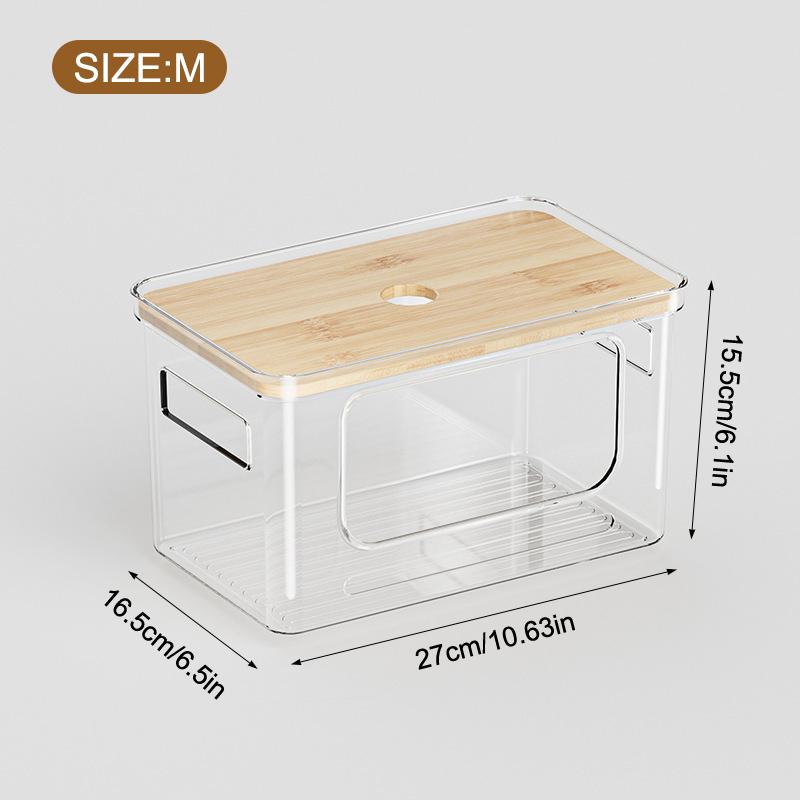 Müllbeutelspender, Stapelbar mit Bambusdeckel – Extra großer Müllbeutelhalter & Unterspülbecken-Organizer für die Küche