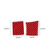 2Pcs Red Carbon Fiber Interior Steering Wheel Side Cover For Dodge Charger 15-22
