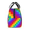 Color Race Checkered Flag Pattern Insulated Lunch Box Leak-proof Thermal Cooler Lunch Bag for Men Women Kids Work Trip Picnic