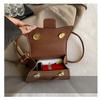 Pure Color Minimalist Handbag Fashionable Single Shoulder Crossbody Bag Women's Faux Leather Square Purse KTB