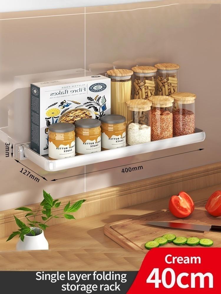 Folding Kitchen Spice Storage Knives Holder Knife Stand Spice Rack Organizer Knives Spoon and Chopsticks Rest Hanging Organizers