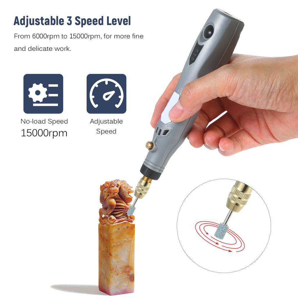 Multifunctional Mini Handheld Electric Grinder Set 6000 15000rpm Power Rotary Tool Kit Rechargeable 3 In 1 Polisher