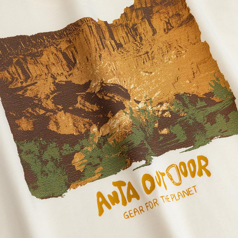 Anta Outdoor Series Casual Cool Simple T-Shirt Men tops Vanilla-White 152636103-1