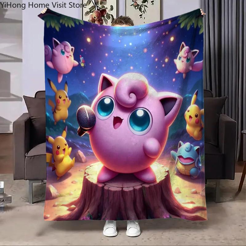 Charizard Pokemon Japan Cartoon Flannel Blanket Fluffy Children and Adults Sofa Plush Bedspread Throw Lunch Blanket for Sofa Bed