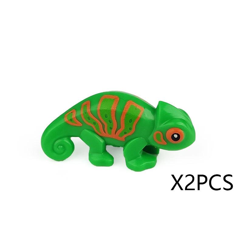 MOC Animals Building Block Goat Sheep Parrot Otter Cow Dog Pet Cat Panda Leopard Tiger Pig Zoo Deer Bear Eagle Bricks Toys Gift