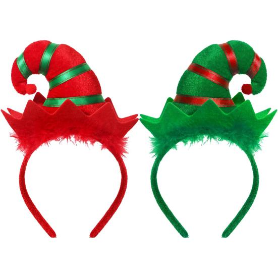 Hair Hoop Cute Christmas Santa Elf Hat Children Adult Headband Gifts Cosplay Costume for Party