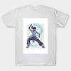 Men Black Print T-shirt [Dracotober 20] Korra No-Cut Transfer Paper Print Cotton Tshirt