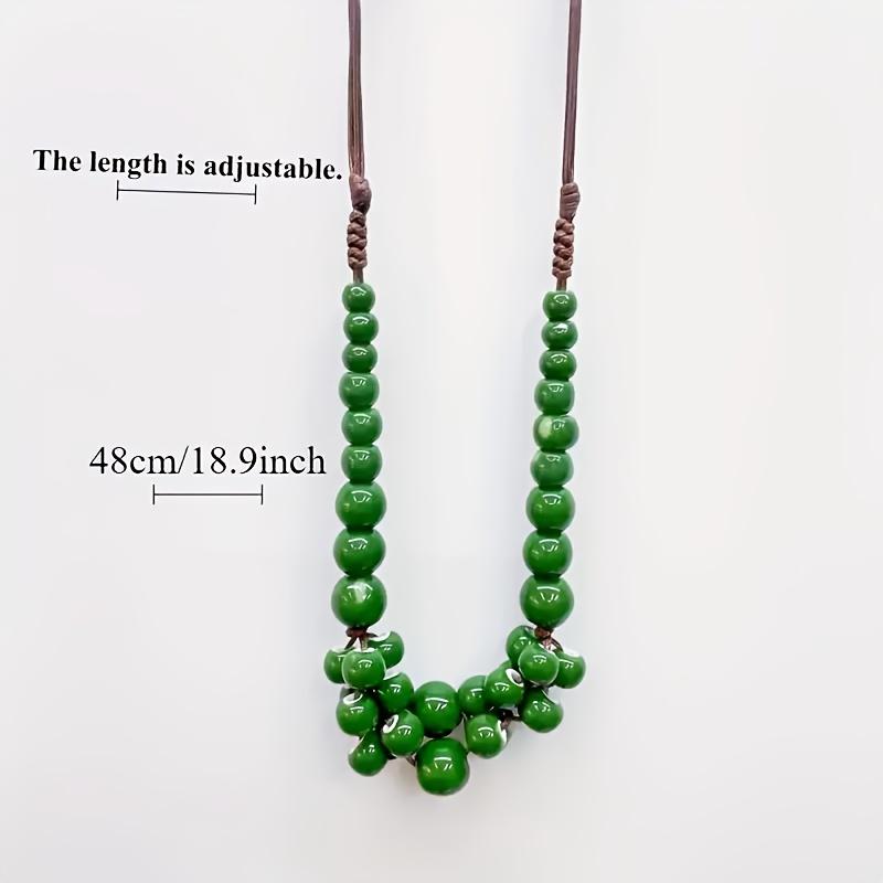 2pcs Vintage Bohemian Ceramic Necklace,Women's Everyday Fashion Necklace, Unique Gift for Family, Birthdays| Ethnic Style Necklace