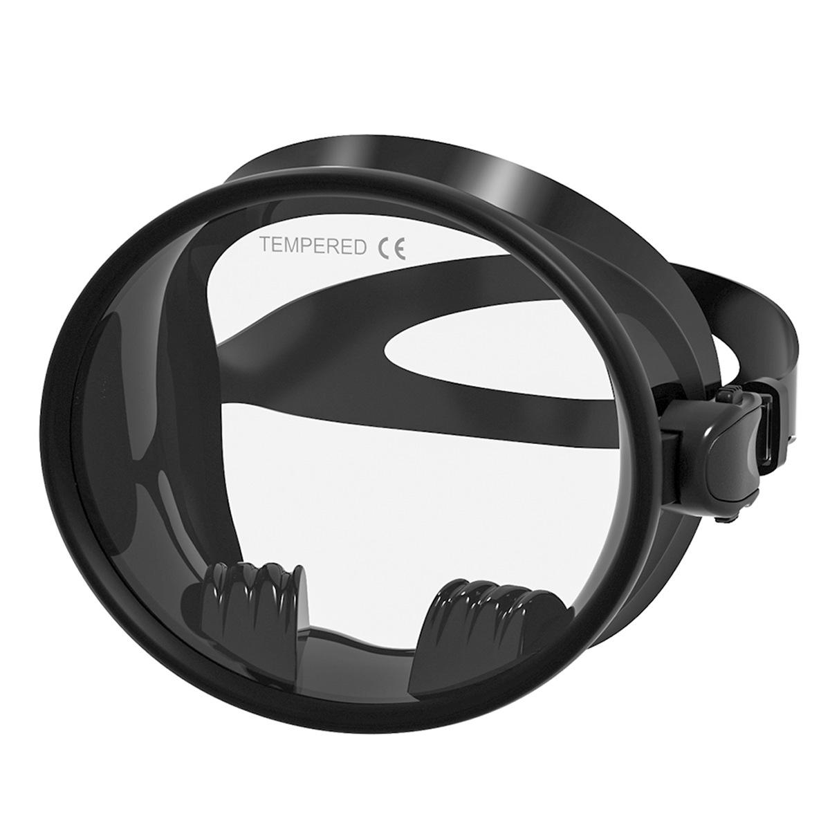 Best-Selling Snorkeling Set: Full Dry Snorkel & Large Frame Dive Mask - Professional Diving Gear One Size чёрный